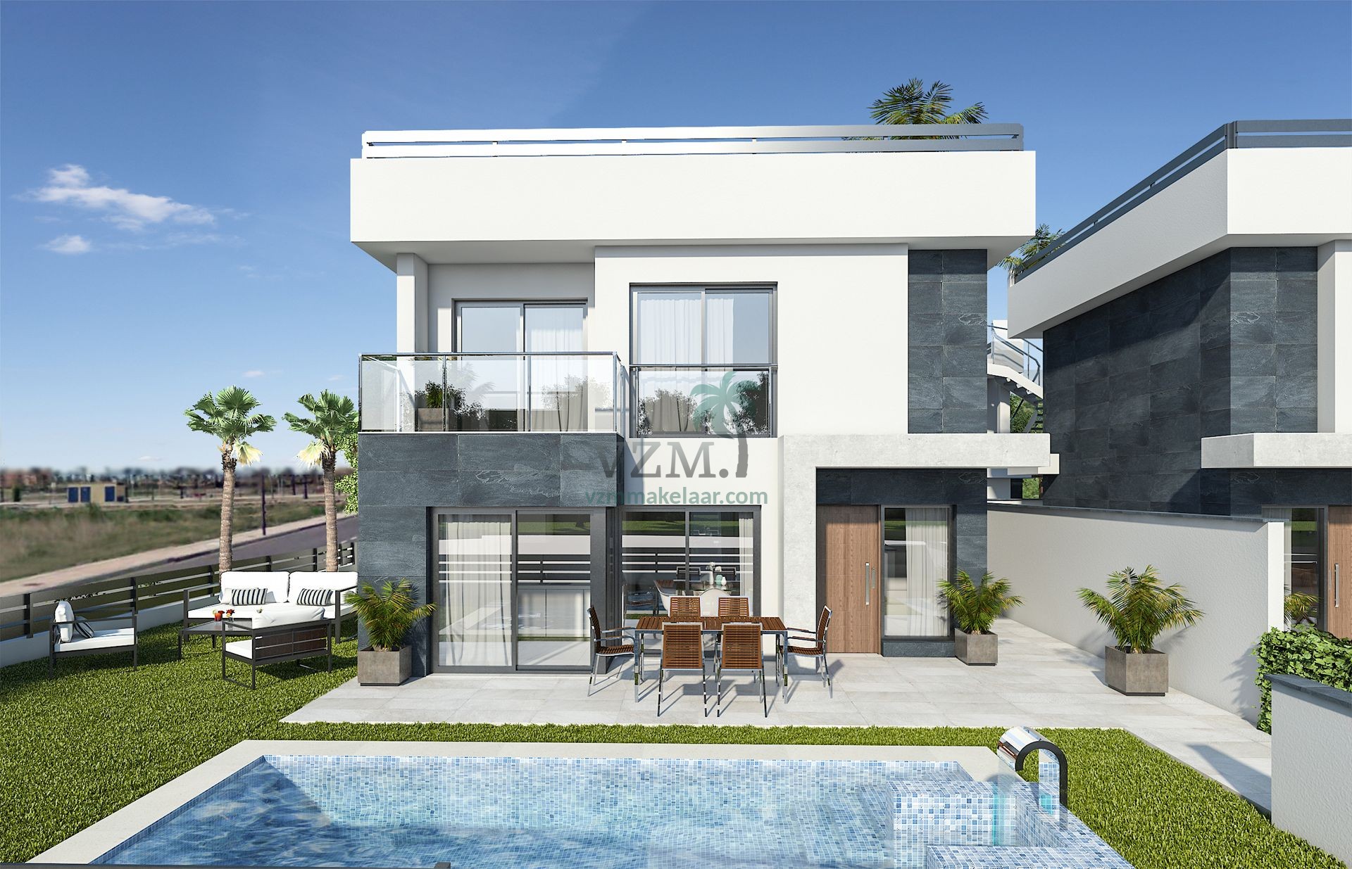 3 villa's met privé zwembad en solarium - VZM Makelaar