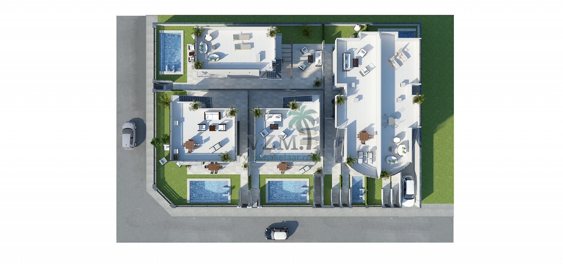 3 villa's met privé zwembad en solarium - VZM Makelaar