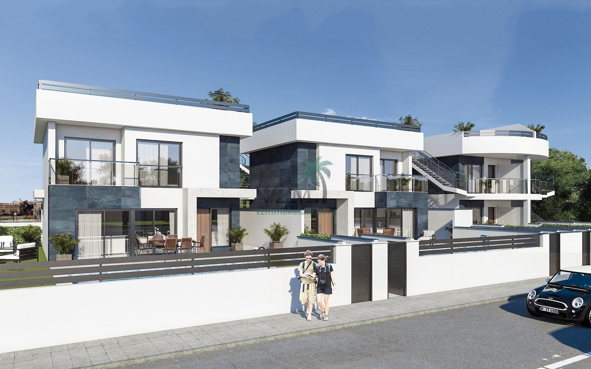 3 villa's met privé zwembad en solarium - VZM Makelaar