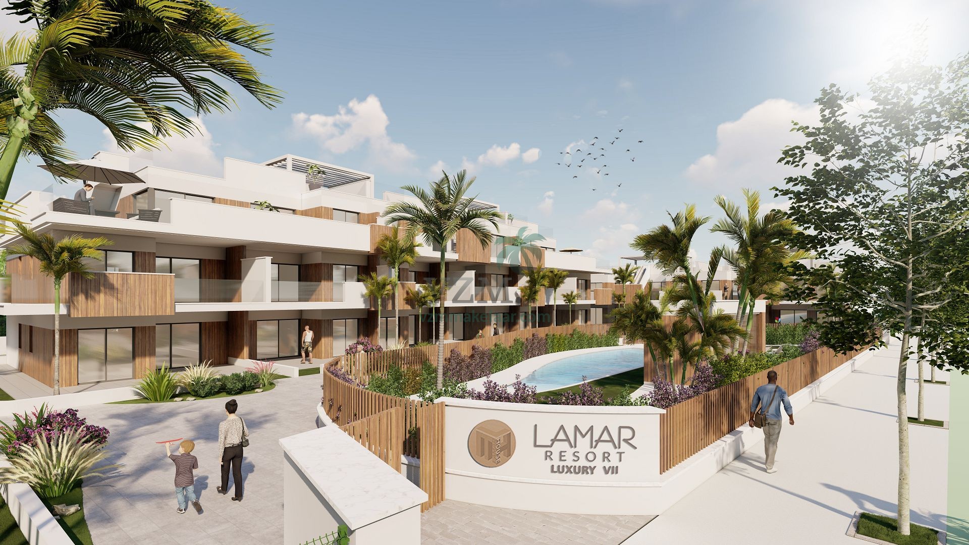 LAMAR Resort Luxury VII is een luxe ontwikkeling van 34 appartementen met 2/3 slaapkamers en 2 badkamers - VZM Makelaar